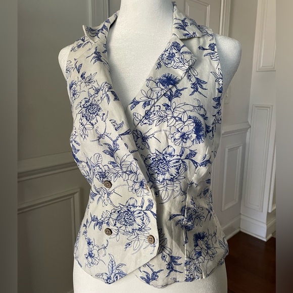 Jason Wu Linen Blend Halter Style Top Size 6 - Picture 2 of 7